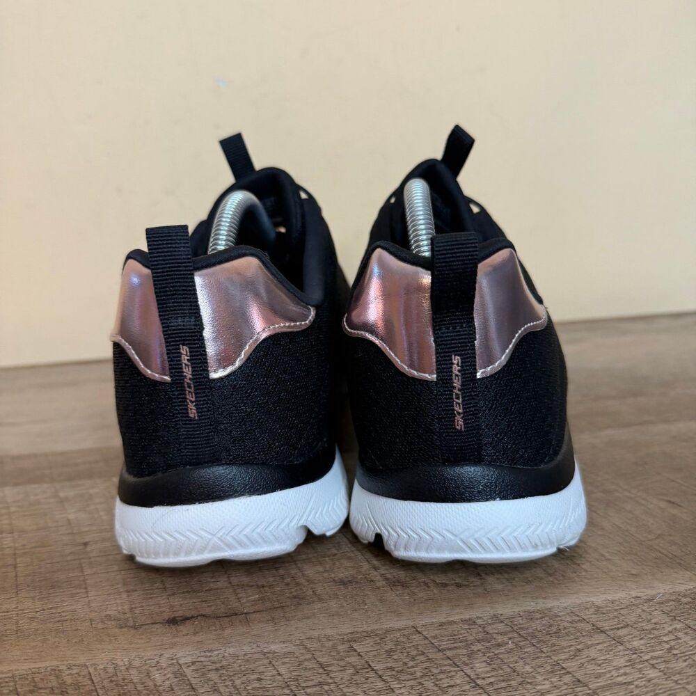 Skechers Summits Classy Night sneakers black rose gold women’s 11 wide fit shoes - Picture 2 of 8